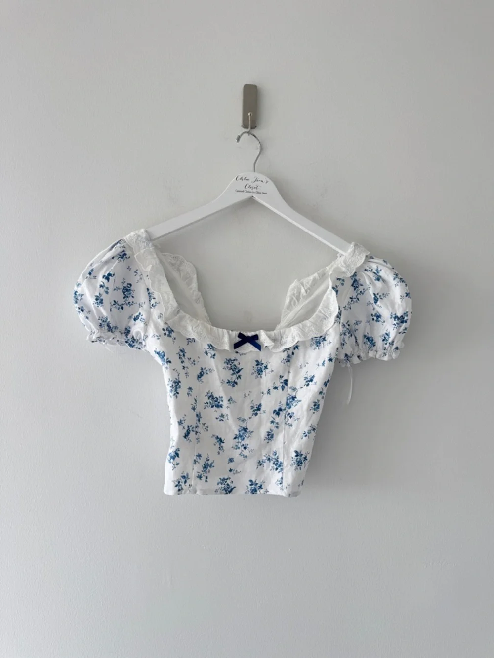 REFORMATION Alice Floral Linen Top 4